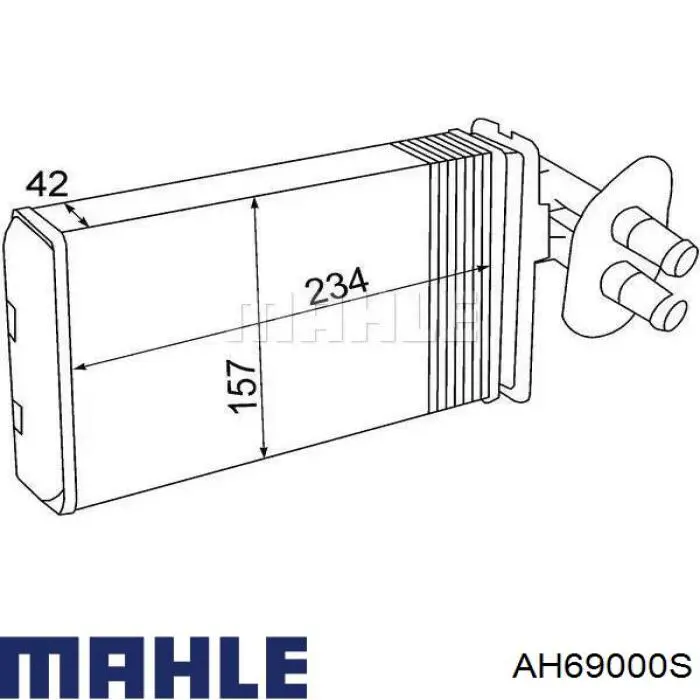 AH 69 000S Mahle Original radiador de calefacción