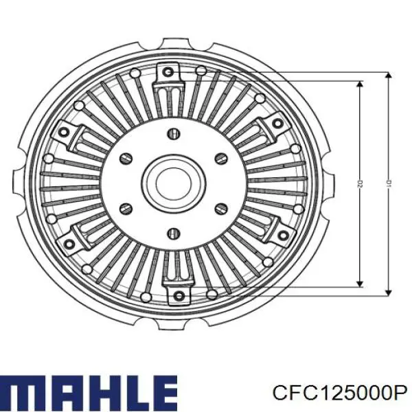 CFC 125 000P Mahle Original embrague, ventilador del radiador