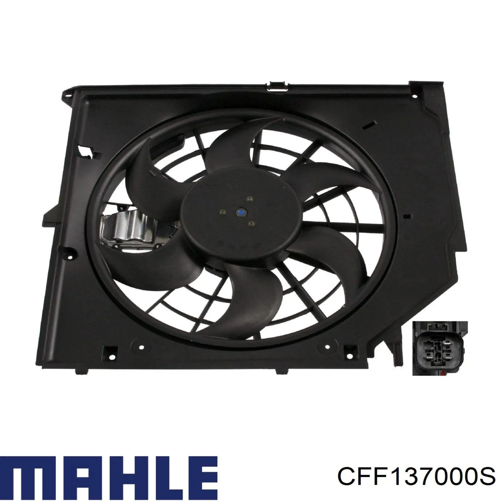 CFF 137 000S Mahle Original difusor de radiador, ventilador de refrigeración, condensador del aire acondicionado, completo con motor y rodete