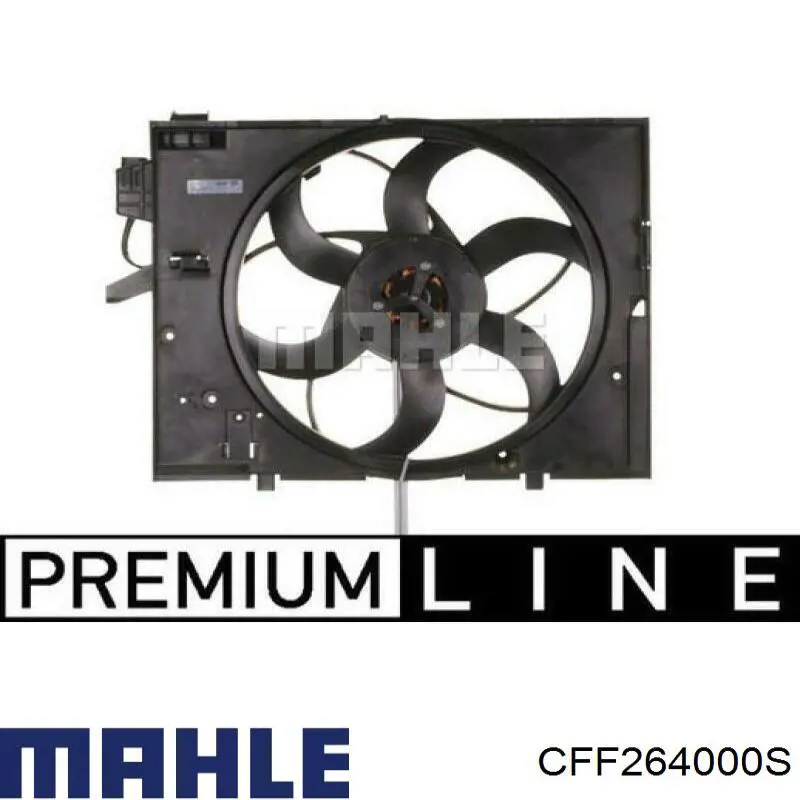 CFF264000S Knecht-Mahle difusor de radiador, ventilador de refrigeración, condensador del aire acondicionado, completo con motor y rodete