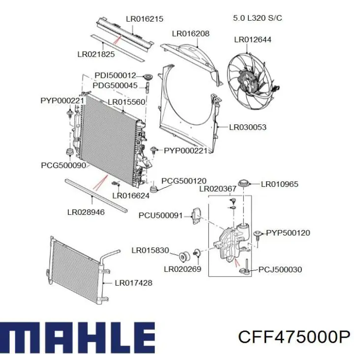 CFF475000P Mahle Original ventilador (rodete +motor refrigeración del motor con electromotor completo)