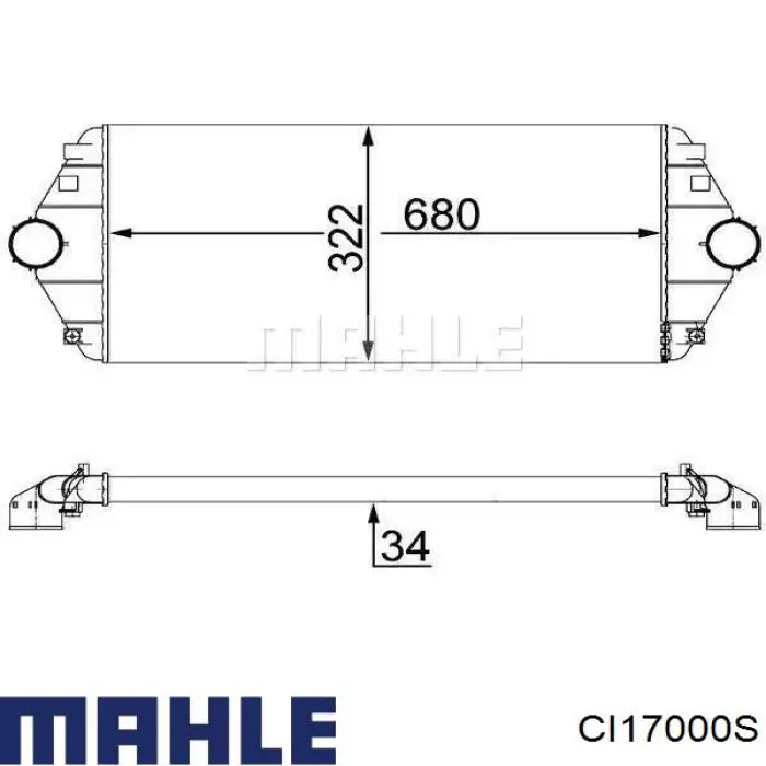 CI17000S Mahle Original intercooler