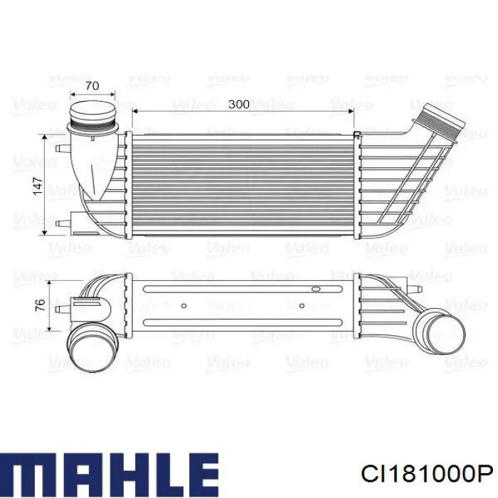 CI181000P Mahle Original intercooler