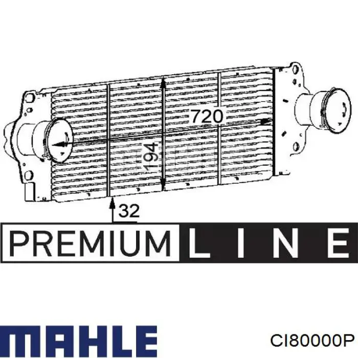 CI80000P Mahle Original intercooler