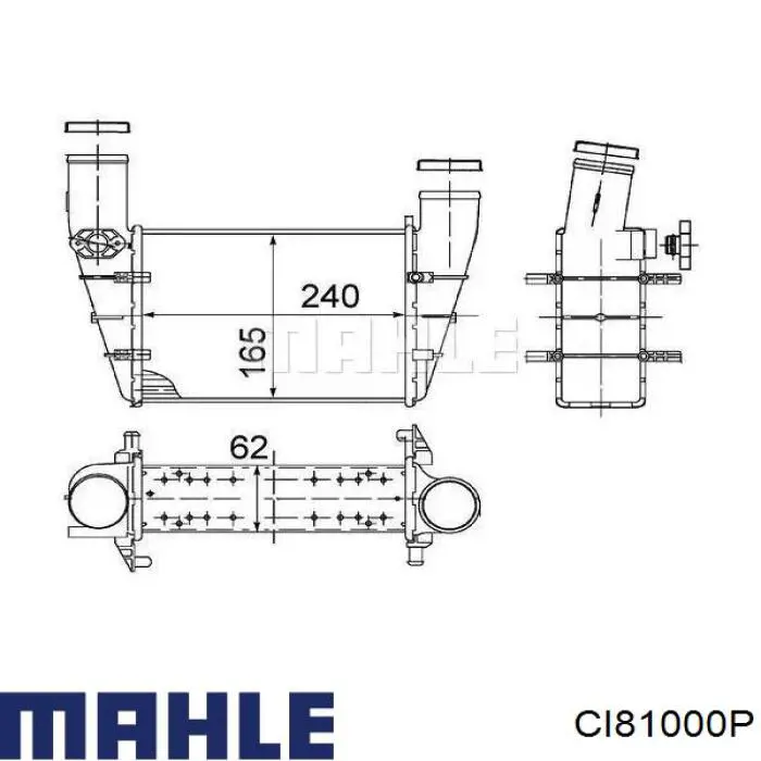 CI 81 000P Mahle Original intercooler