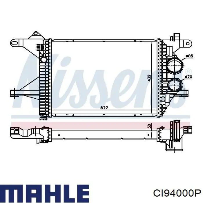 CI 94 000P Mahle Original intercooler