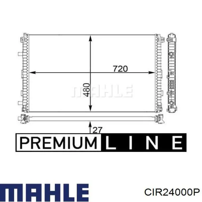 CIR24000P Mahle Original radiador, refrigeración del motor adicional