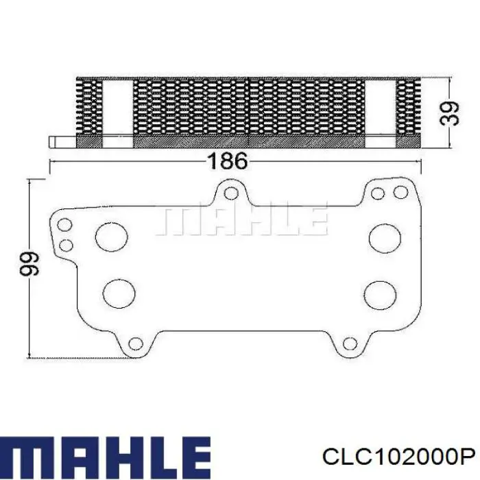 CLC 102 000P Mahle Original radiador de aceite