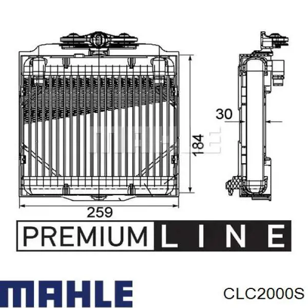 Radiador de aceite debajo del filtro CLC2000S Mahle Original