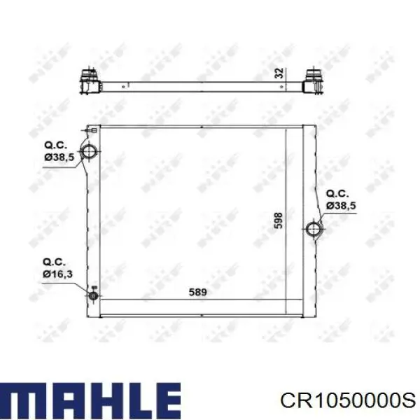 CR 1050 000S Mahle Original radiador refrigeración del motor