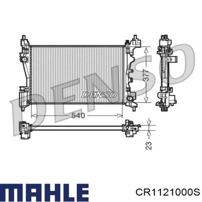 CR 1121 000S Mahle Original radiador