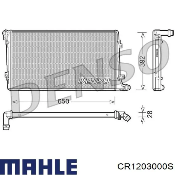 CR 1203 000S Mahle Original radiador