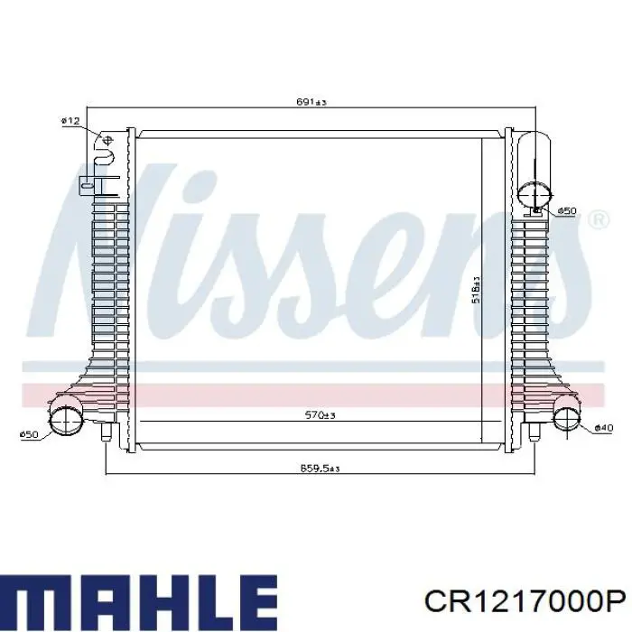 CR 1217 000P Mahle Original radiador refrigeración del motor