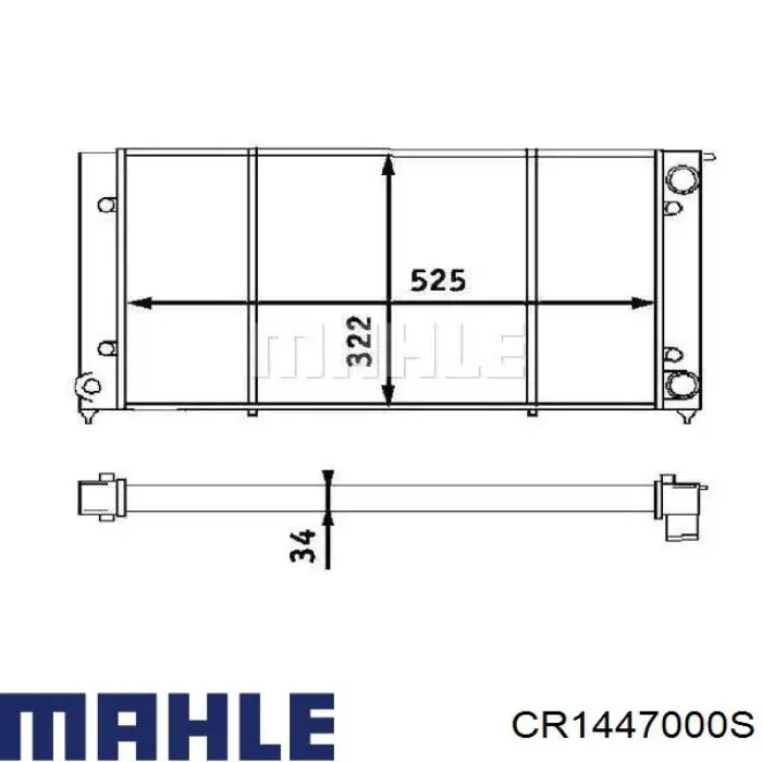 CR1447000S Mahle Original radiador