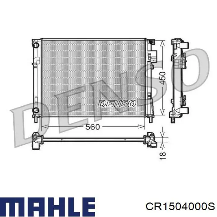 CR 1504 000S Mahle Original radiador