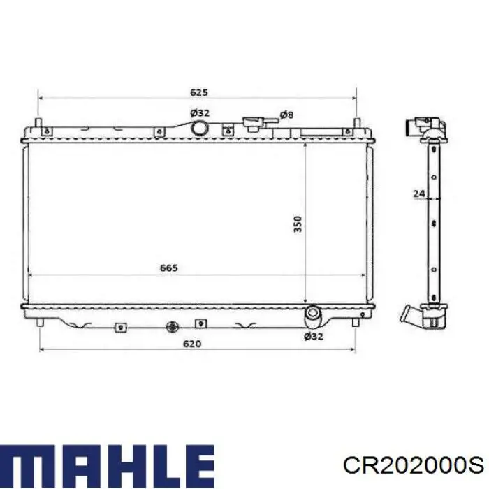 CR202000S Mahle Original radiador refrigeración del motor