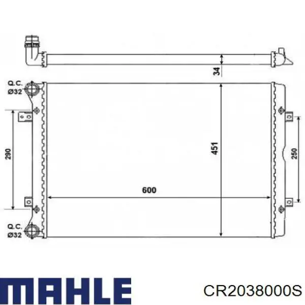 CR2038000S Mahle Original radiador