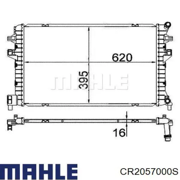 CR2057000S Mahle Original radiador refrigeración del motor