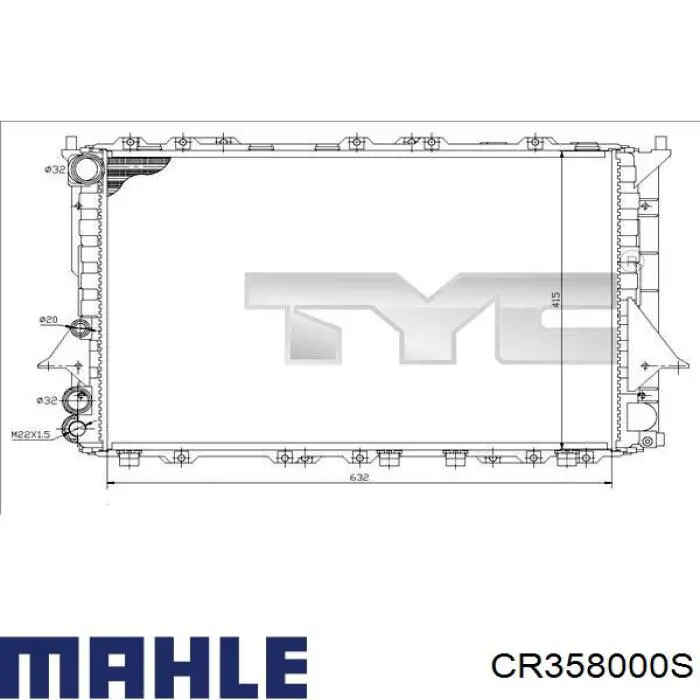 CR358000S Mahle Original radiador