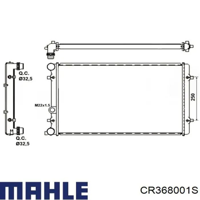 CR 368 001S Mahle Original radiador