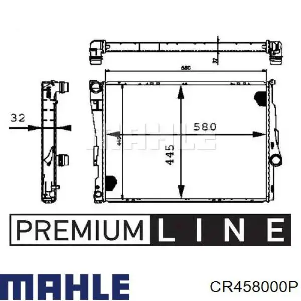 Radiador refrigeración del motor MAHLE CR458000P