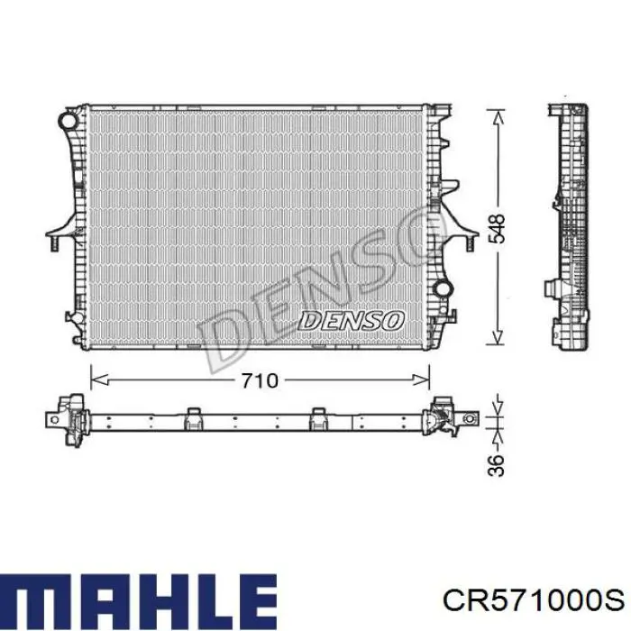 CR571000S Mahle Original radiador