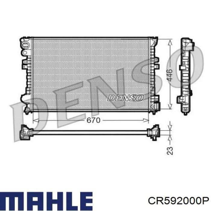 CR592000P Mahle Original radiador