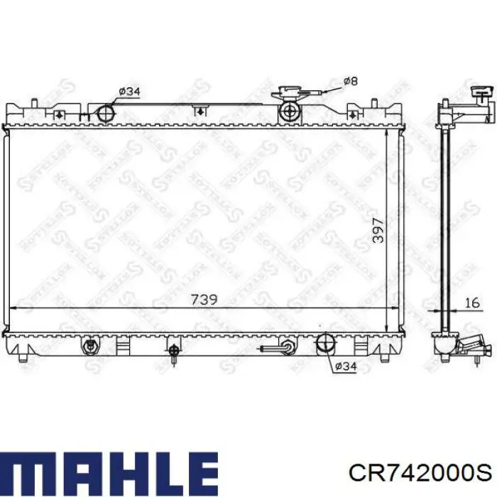 CR742000S Mahle Original radiador