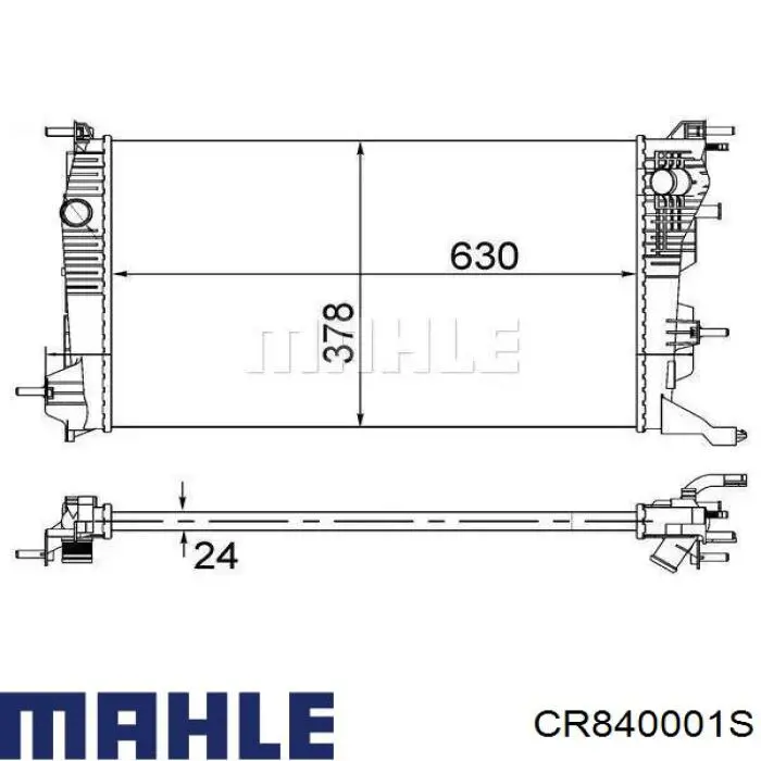 CR 840 001S Mahle Original radiador