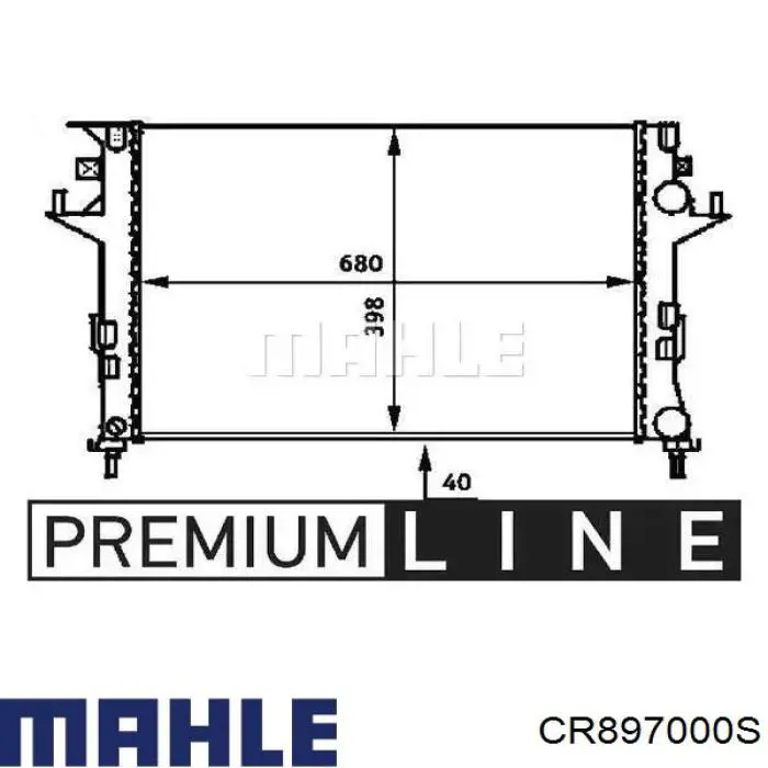 CR 897 000S Mahle Original radiador refrigeración del motor