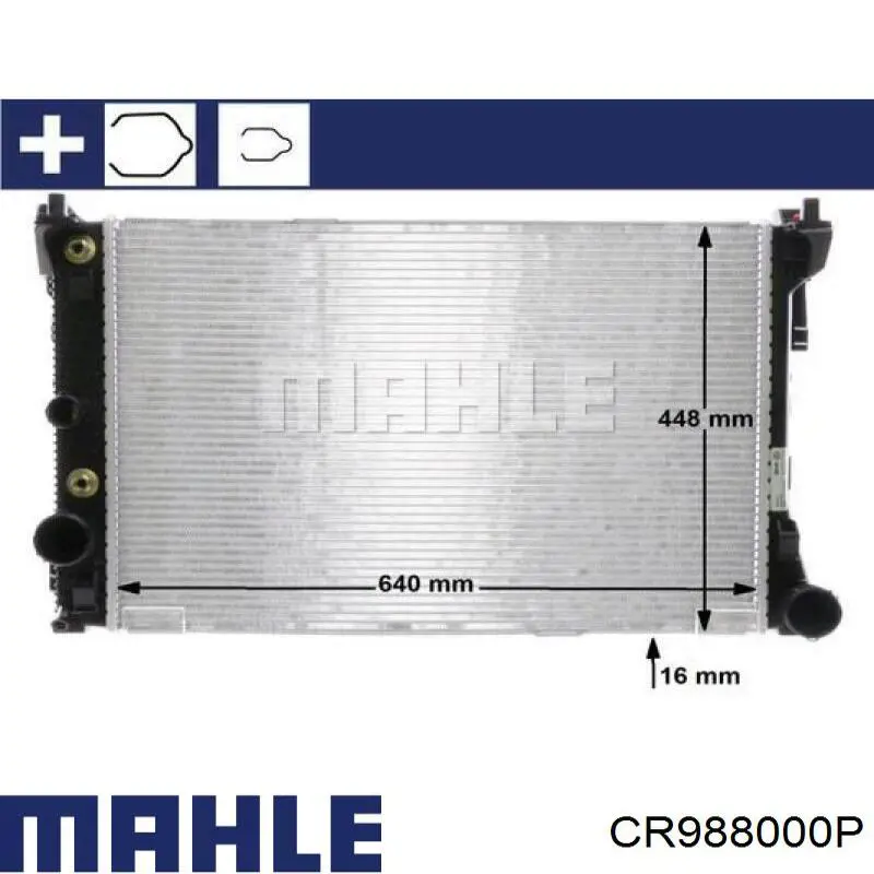 CR988000P Mahle Original radiador refrigeración del motor