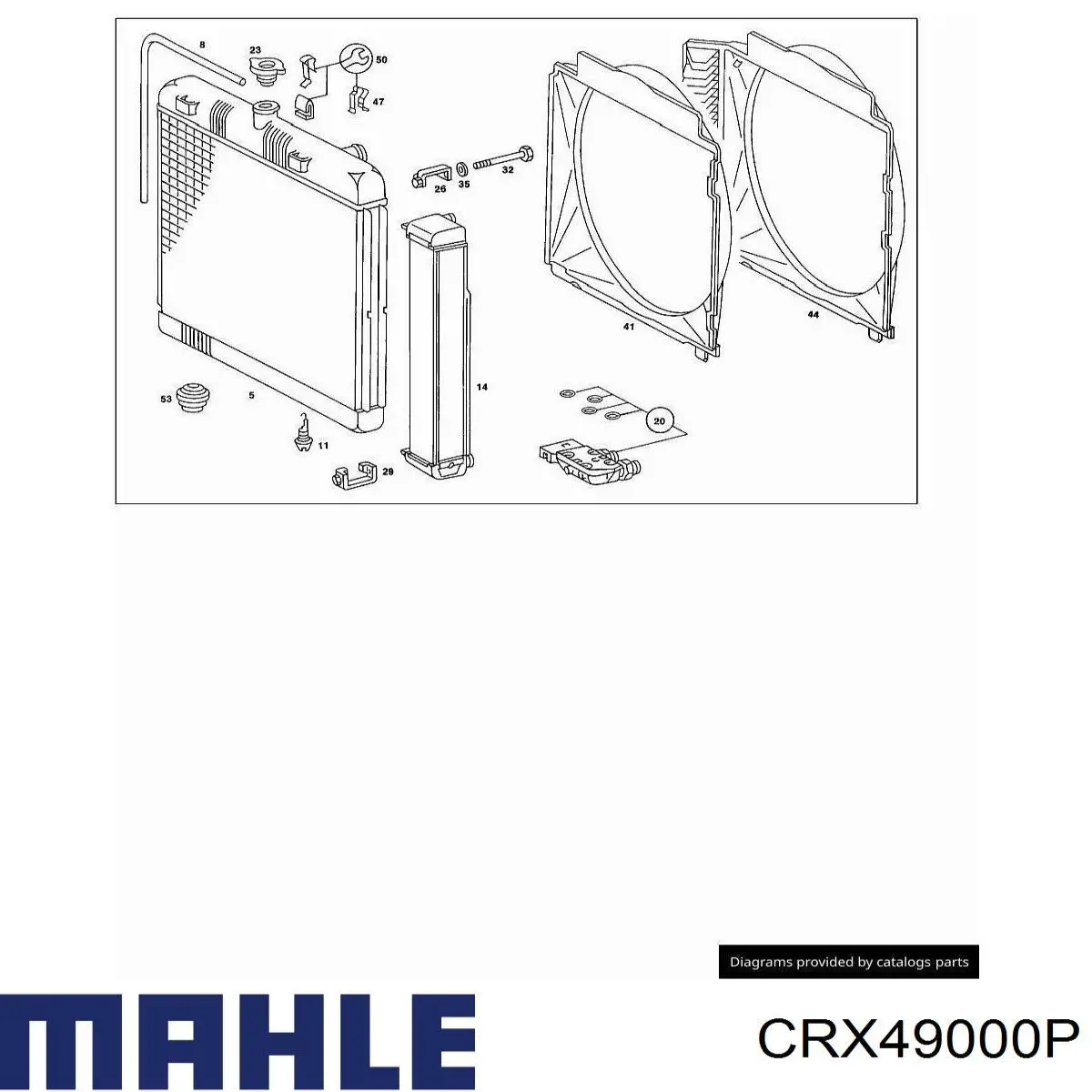 CRX 49 000P Mahle Original tapa de radiador