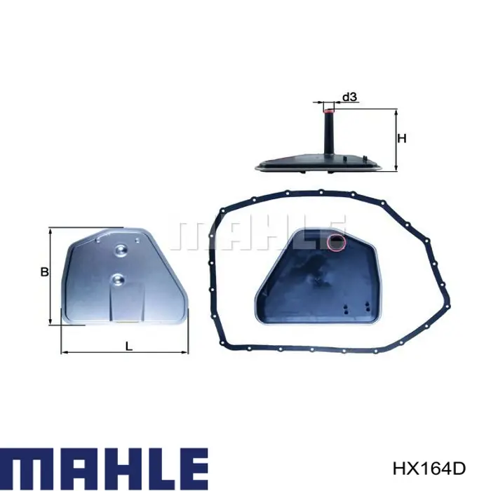 Filtro caja de cambios automática Mahle Original HX164D
