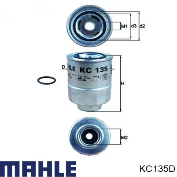 KC135D Mahle Original filtro combustible
