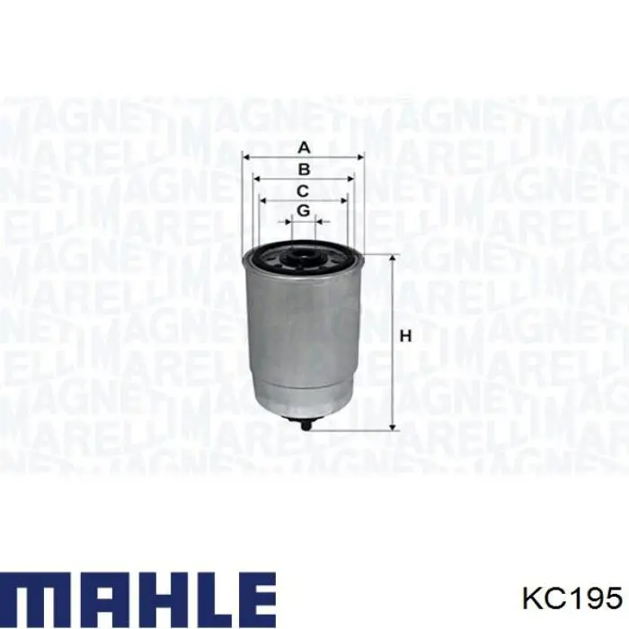 KC195 Mahle Original filtro combustible