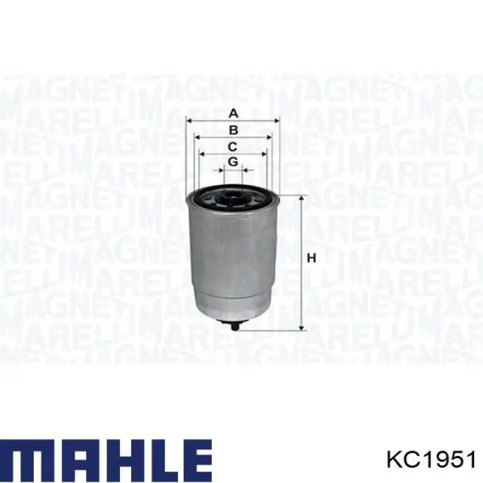 Comprar KC1951 Mahle Original Filtro diesel