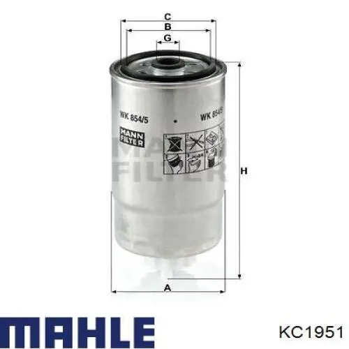 Filtro de combustible KC1951 Mahle Original