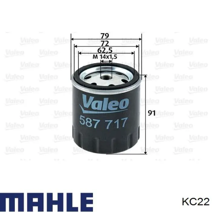 KC22 Mahle Original filtro combustible