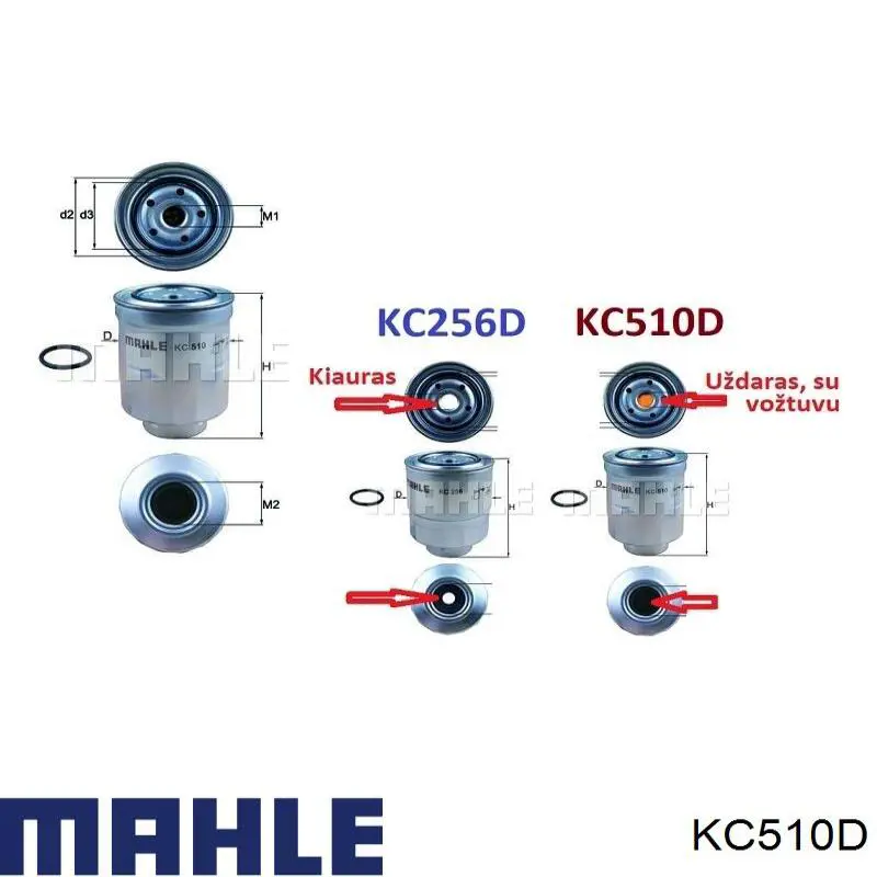 KC510D Mahle Original filtro combustible