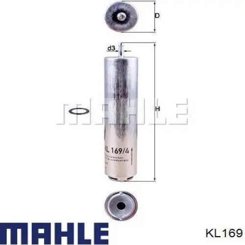 Filtro combustible Mahle Original KL169 precio, desde 28,10 EUR