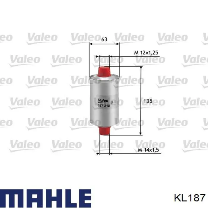 KL187 Mahle Original filtro combustible