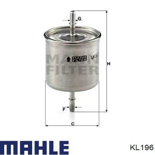 Filtro de combustible KL196 Mahle Original