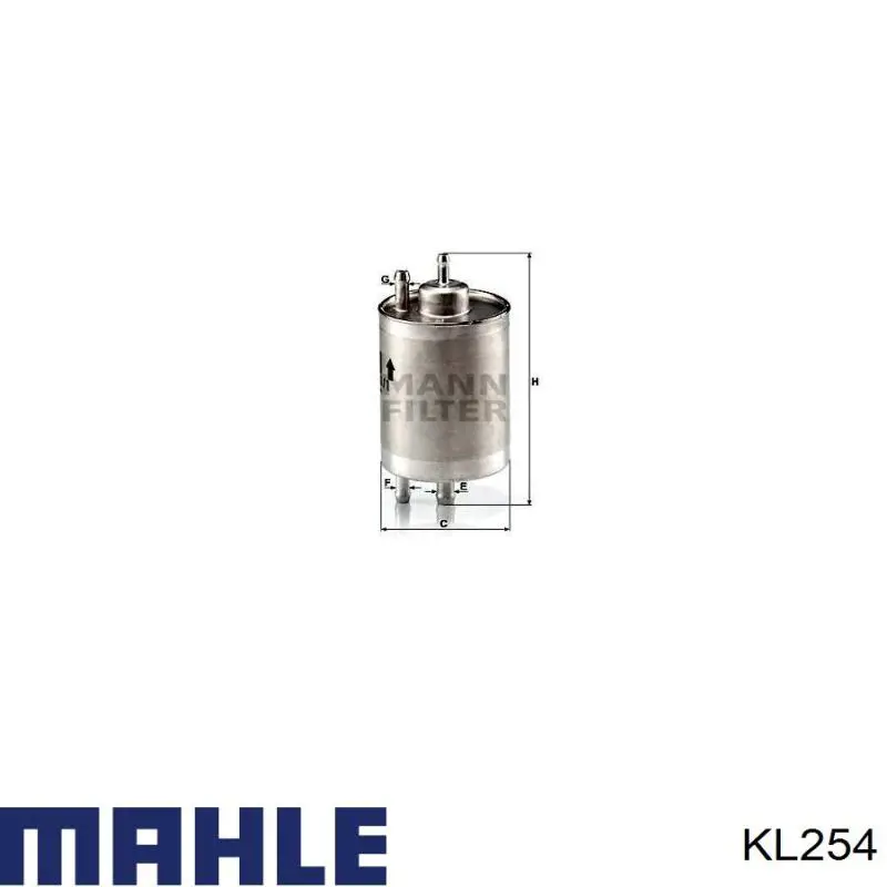 KL254 Mahle Original filtro combustible