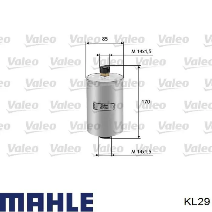 Comprar KL29 Mahle Original Filtro diesel