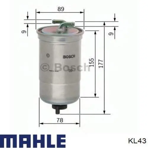 Filtro combustible Mahle Original KL43 precio, desde 15,95 EUR