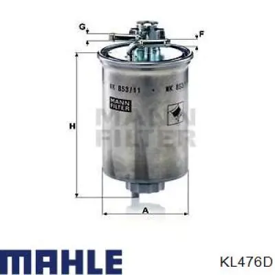 Filtro de gasoil Mahle Original KL476D
