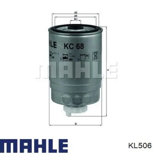Filtro de combustible KL506 Mahle Original