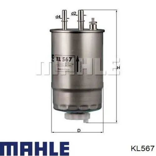 KL567 Mahle Original filtro combustible