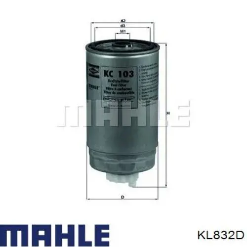 Filtro combustible Mahle Original KL832D precio, desde 38,03 EUR