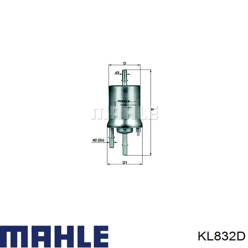 Comprar KL832D Mahle Original Filtro diesel